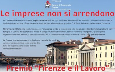 UN RICONOSCIMENTO DALLA CAMERA DI COMMERCIO DI FIRENZE