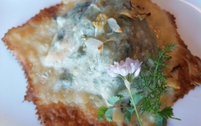 BAKED BORAGE RAVIOLI