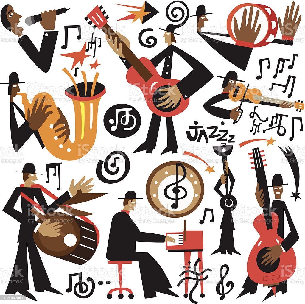 jazz musicians – vector cartoons